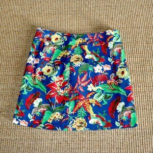 Talbots Blue Floral Mini Skirt